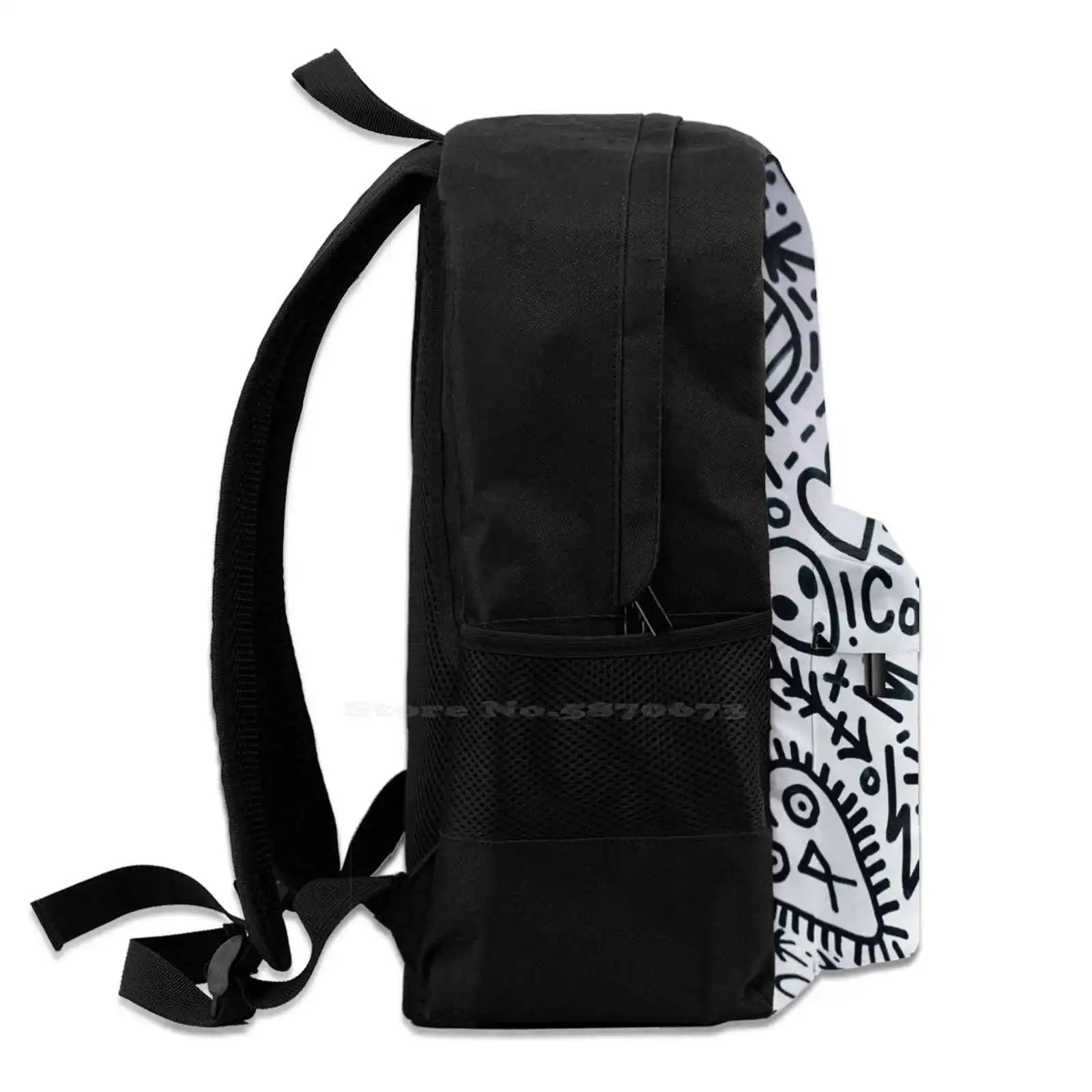 Doodles Die Antwoord Monochrome Laptop School Travel Bag
