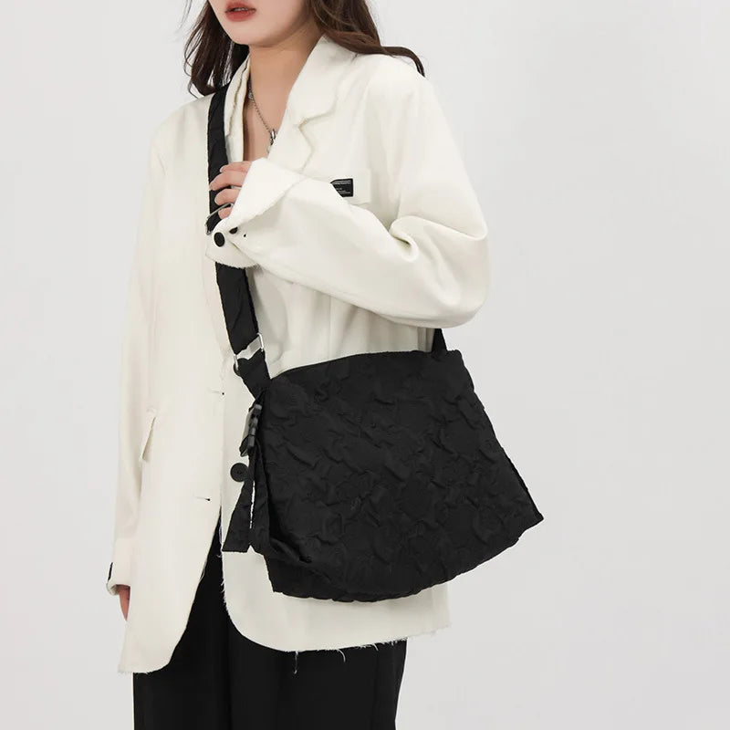 Large Capacity Messenger Bag Unisex Student Shoulder Bag