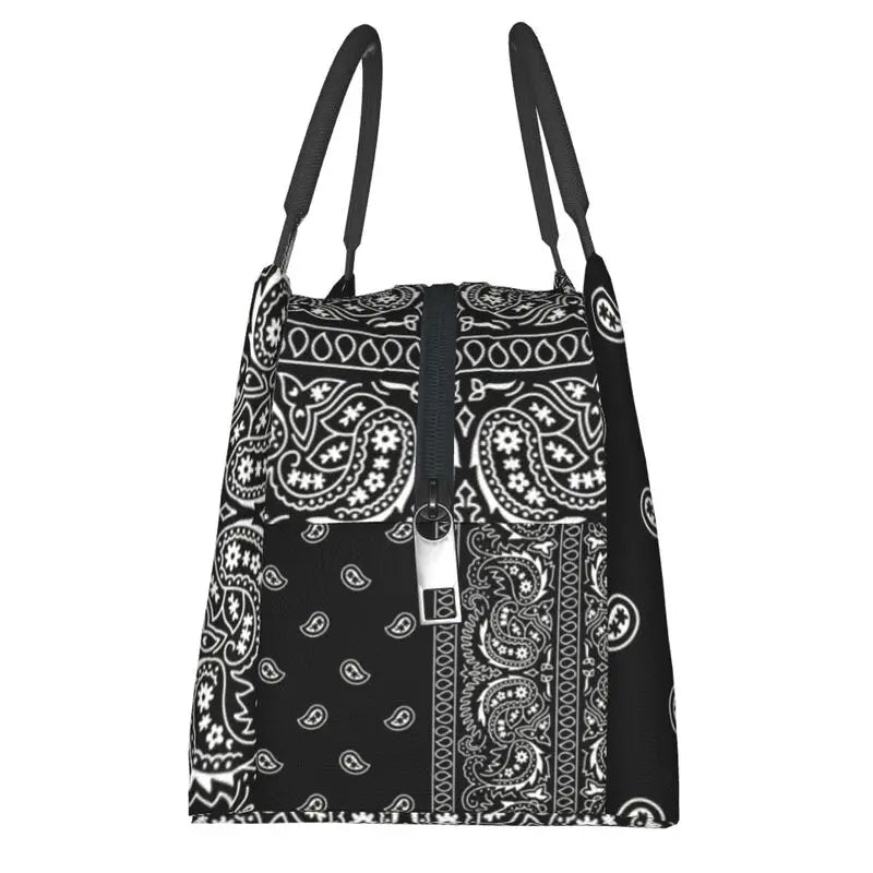 Paisley Chicano Bandana Style Thermal Insulated Lunch Bag