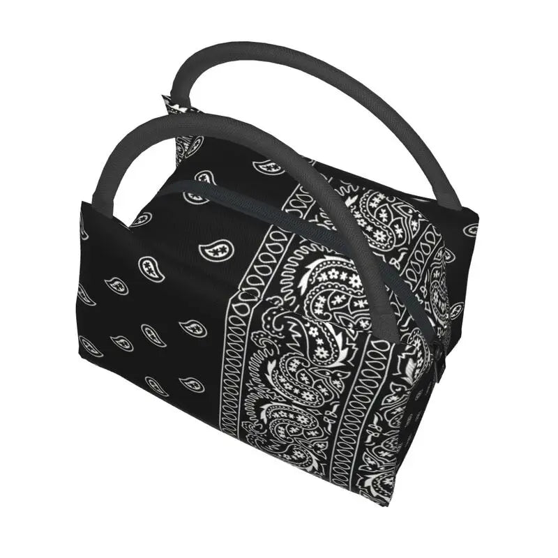 Paisley Chicano Bandana Style Thermal Insulated Lunch Bag