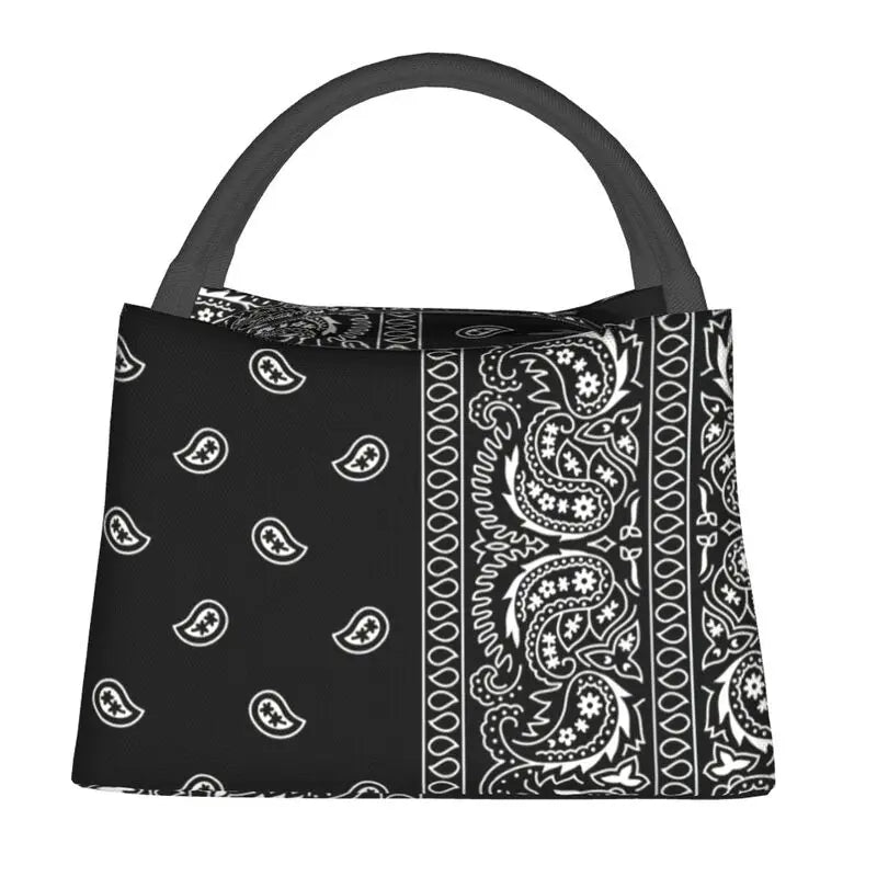 Paisley Chicano Bandana Style Thermal Insulated Lunch Bag