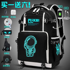 Anti-Theft Woman Backpack Laptop Charge Computer Backpacks Butterfly Ribbon
