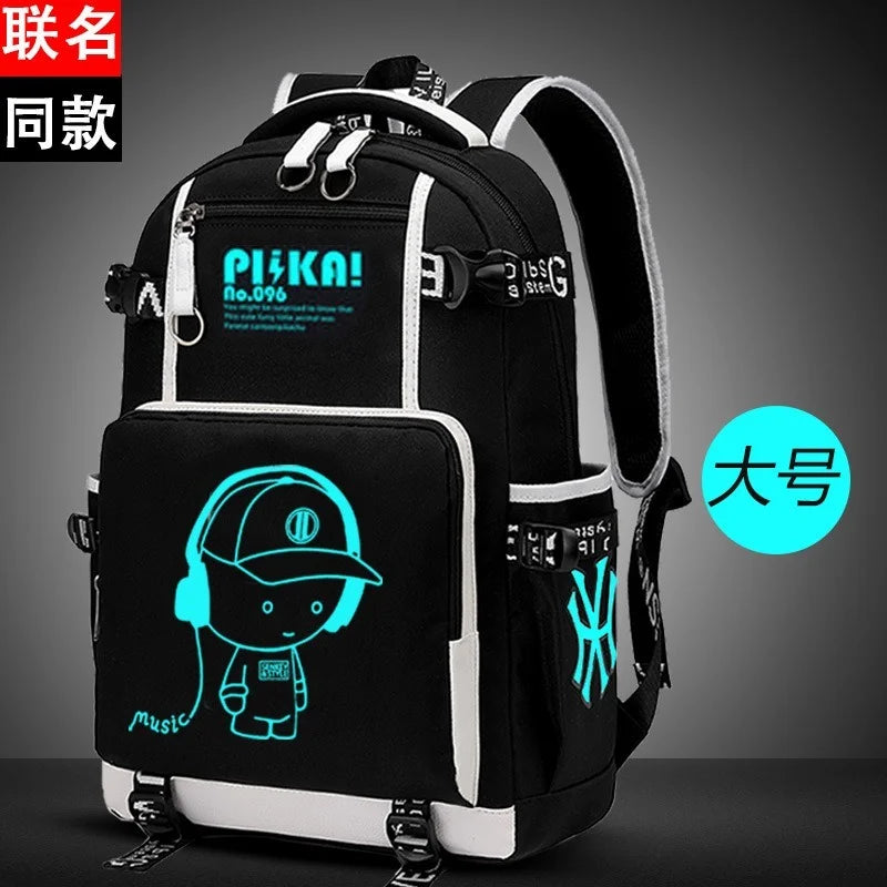 Anti-Theft Woman Backpack Laptop Charge Computer Backpacks Butterfly Ribbon