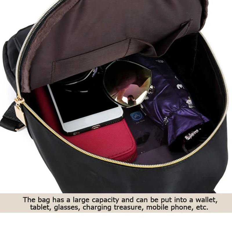 Small Travel Backpack Women Oxford Daypack Schoolbag Satchel Shoulder Bag