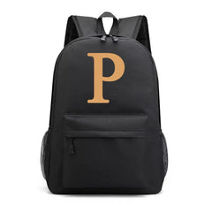 Brown Letter Girls Kid Nursery Child Pre School Rucksack School Bag Backpack