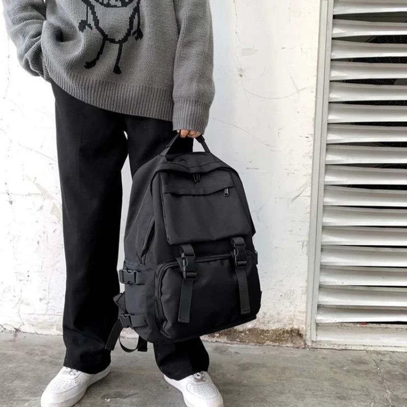 Unisex Large Capacity School Oxford Backpack All-match Retro Harajuku College Ru