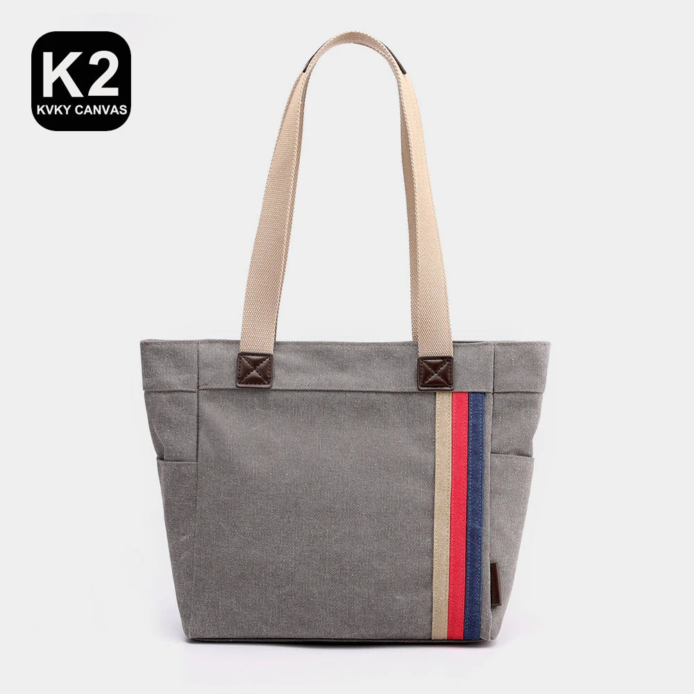 Canvas Shopping Bag Crossbody Women Shoulder Handbag