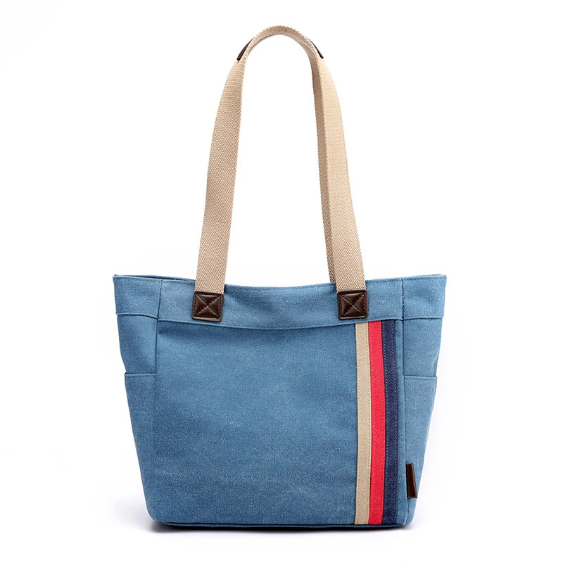 Canvas Shopping Bag Crossbody Women Shoulder Handbag