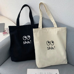 Canvas Tote Bag Crossbody College Shoulder Schoolbag Women