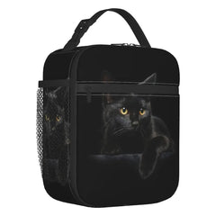 Cat Insulated Lunch Bags for Women Kitty Animal Lover Thermal Cooler