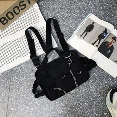 Hip Hop Harness Chest Rig Bag Tactical Shoulder Bag