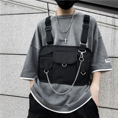 Hip Hop Harness Chest Rig Bag Tactical Shoulder Bag