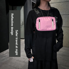 Streetwear Vest Chest Bag Unisex Waist Pack Nylon Outdoor Sport Travel Shopping