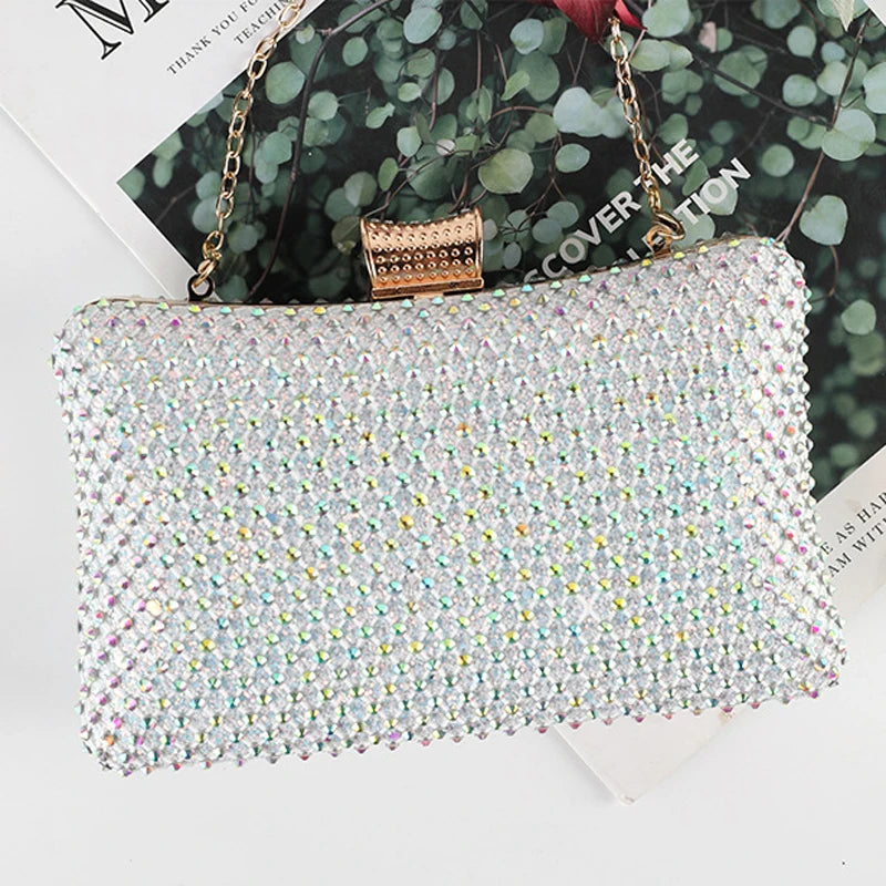 Diamond Clutch Bag Evening Handbag Women Wedding Cross Body Shoulder Bags