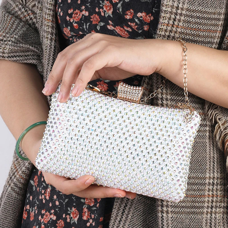 Diamond Clutch Bag Evening Handbag Women Wedding Cross Body Shoulder Bags