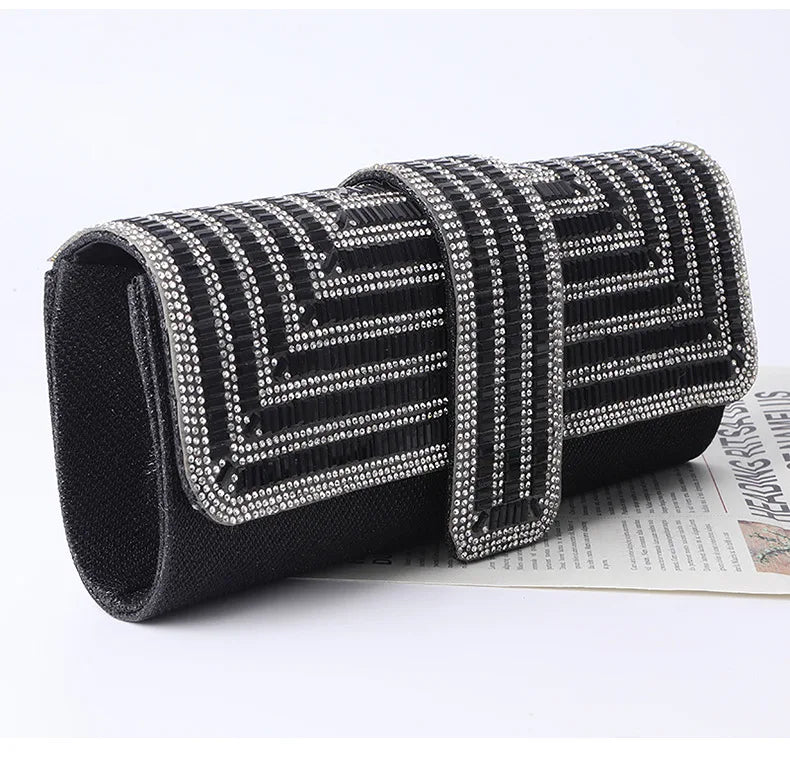 Rhinestone Clutch Purse and Handbag for Women's Party Evening Bag