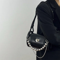 Hot Girl Heart Lock Chain Bag Shoulder Crossbody Bags