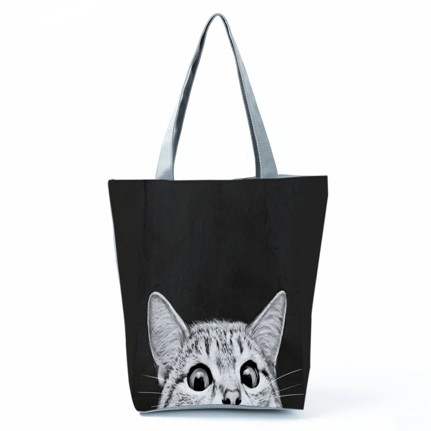Cat Printed Shoulder Bag Handbag Eco-Friendly Beach Tote High Capacity