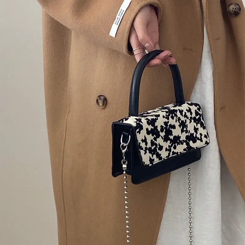 Floral Printed Shoulder Bags Women Handbag Vintage Party Multi-function Lipstick