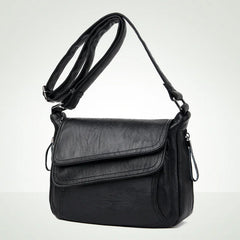 Large Capacity Leather Crossbody Bag for Women