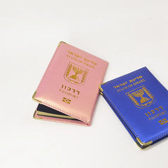 Passport Cover Women Pu Leather Israelis Passport Holder Travel Wallet Pink