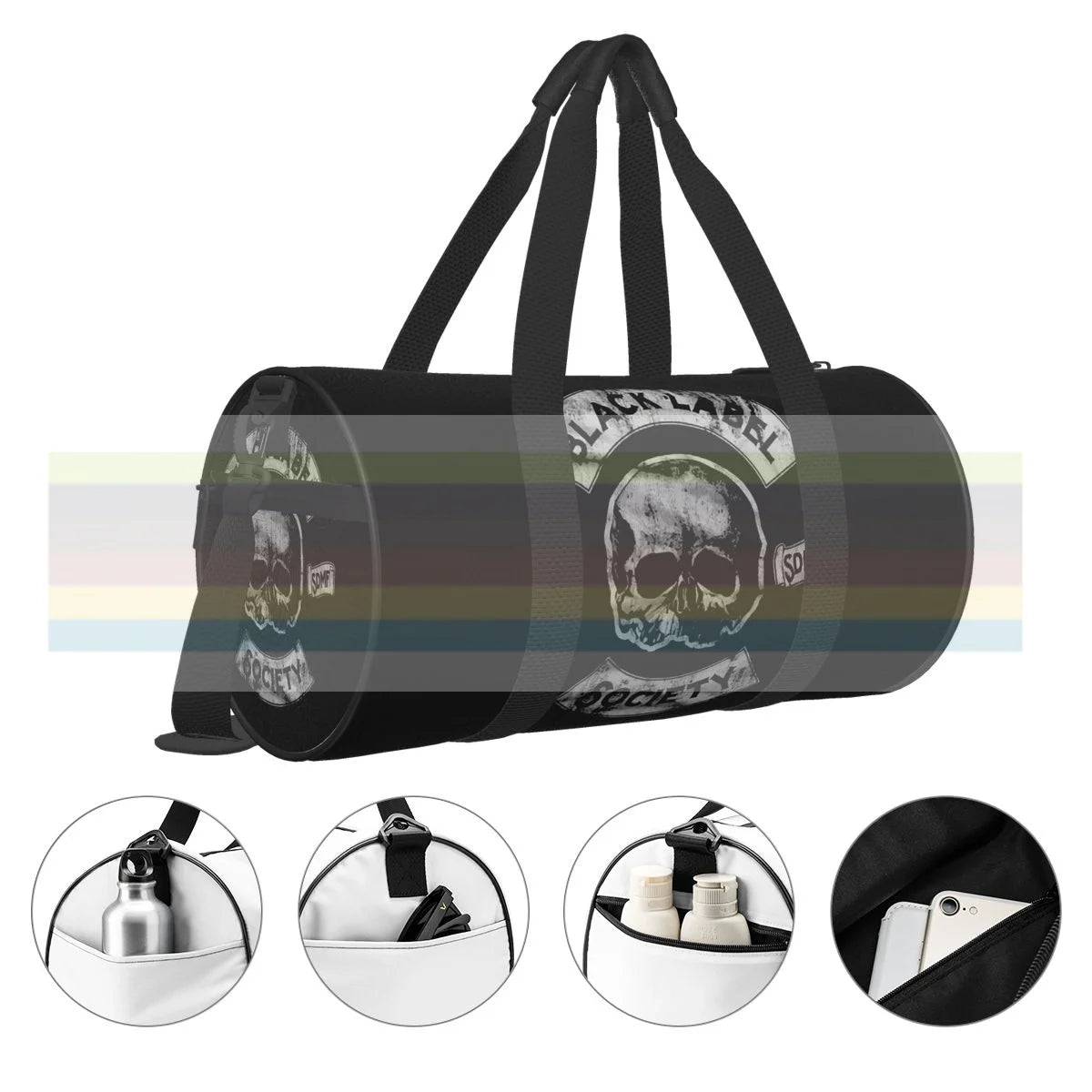 Nylon Travel Sports Shoulder Bag with Wet/Dry Separation, Outdoor Fitness