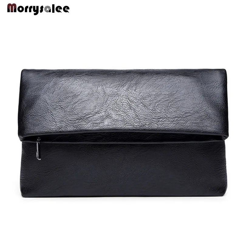 Men's Leather Clutch Bag Wallet Business Handbag