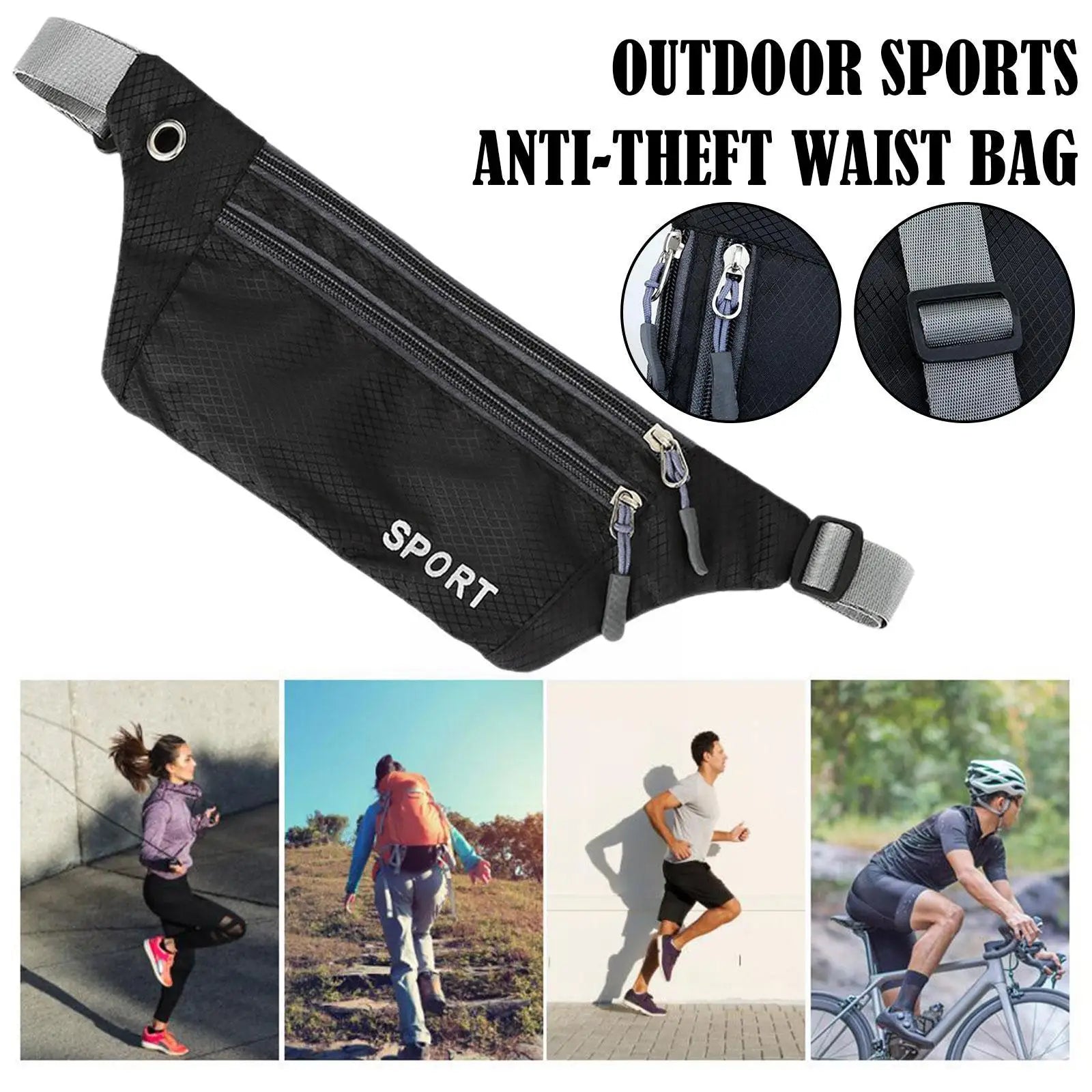 Waterproof Sports Fanny Pack Phone Bag Travel Outdoor Bag