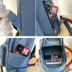 Nylon Backpacks for Teen Girls Cartoon High SchoolBag
