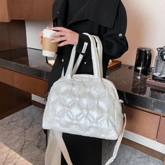 Nylon Women Totes Shoulder Bags Crossbody Bag Grid Pattern Ladies Handbags