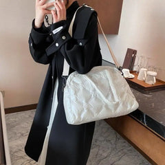 Nylon Women Totes Shoulder Bags Crossbody Bag Grid Pattern Ladies Handbags