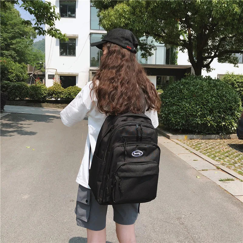 Oxford Cloth Campus Backpack Waterproof Man Women School Bag