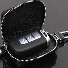 Car Key Fob Holder PU Leather Cover Pouch Keycase Keychain