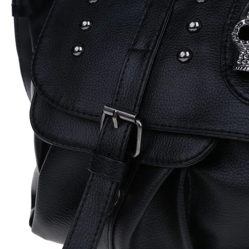 Steampunk Skull & Rivets Belt Buckle Rock Shoulder Bag