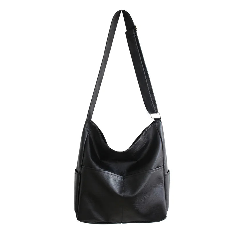 PU Leather Shoulder Bag Large Capacity Crossbody Handbags Casual Messenger Tote