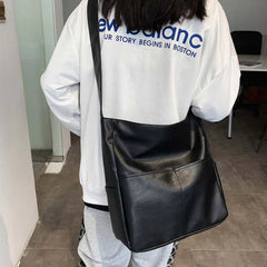 PU Leather Shoulder Bag Large Capacity Crossbody Handbags Casual Messenger Tote