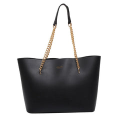 Stylish PU Leather Shoulder Bag for Women Chain Tote Shopper Handbag