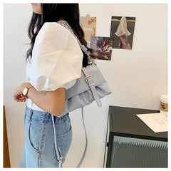 Exotic Leather Flip-top Shoulder Bag for Women