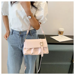 Retro Lady Flip-top Bag Large capacity Soft Leather One Shoulder Ladies Bag