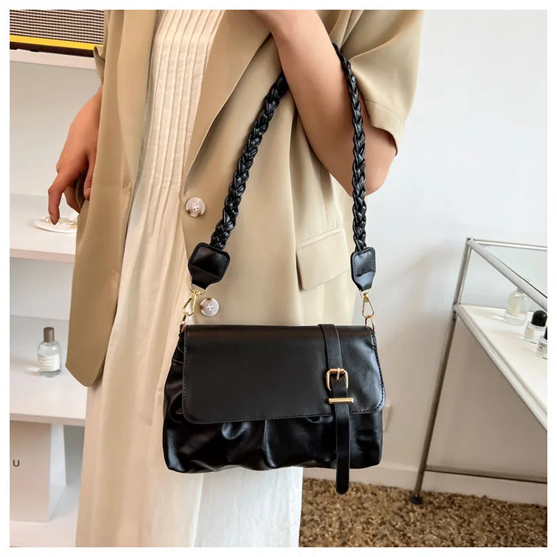 Exotic Soft Leather Shoulder Bag Large Capacity