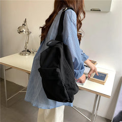 Canvas Shoulder Bag Harajuku Students Crossbody Zipper School Small Bag