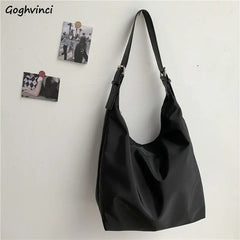 Women Nylon Shoulder Bag Large Capacity Underarm Tote Casual Crossbody Handbag