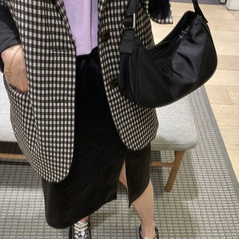 Shoulder Bags Women Zipper Nylon Casual Handbags Female Streetwear