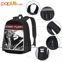 Skinny Puppy Band Twelve Inch Anthology Backpack Large Capacity Travel Schoolbag
