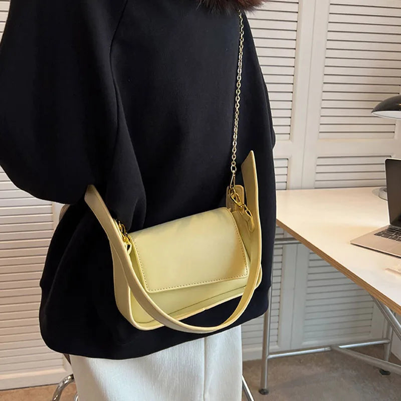 Small Flap Shoulder Bags for Women High Crossbody Women's Bag Pu Leather