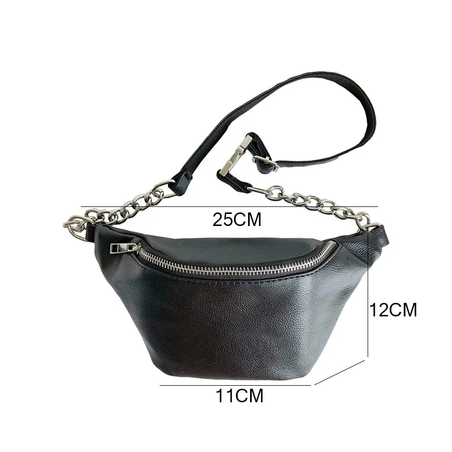 Women's Chain Waist Bag Fanny Pack Crossbody Handbag