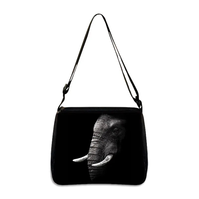 Animal Print Tiger Shoulder Bag Ladies Shopping Handbag Giraffe Tote Bag