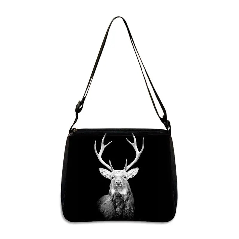 Animal Print Tiger Shoulder Bag Ladies Shopping Handbag Giraffe Tote Bag