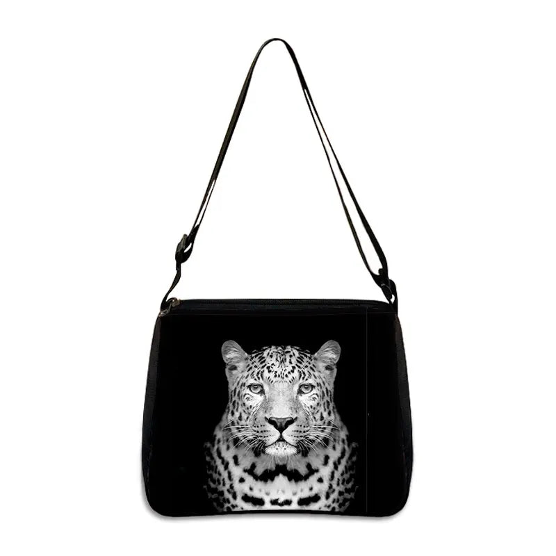 Animal Print Tiger Shoulder Bag Ladies Shopping Handbag Giraffe Tote Bag