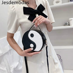 Shoulder Bags Crossed-body TAI JI Style Handbags Round Womans Bags